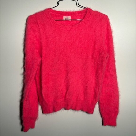 Bellerose Bright Coral Angora Blend Sweater - Picture 1 of 8